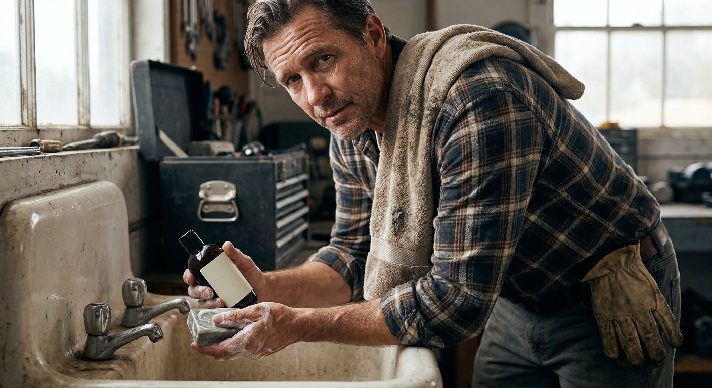 Best cleanser for men who sweat heavily during manual labor