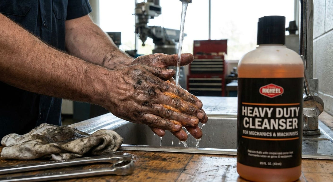 Cleanser for men who work with grease and machinery daily