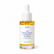 Men Natural Retinol Alternative Oil Serum in a glass bottle with dropper, designed for all men skin types.
