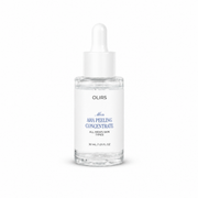 Overnight AHA Exfoliating Serum in a clear bottle with dropper for smoother skin texture.