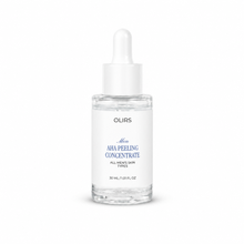 Overnight AHA Exfoliating Serum in a clear bottle with dropper for smoother skin texture.