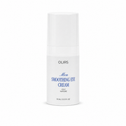 Men Smoothing Eye Cream in a sleek white bottle for hydrated and refreshed under-eye care.