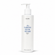 Daily Clarifying Gel Cleanser in a white bottle with pump, designed for oily hair, 200ml.