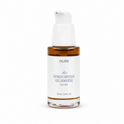 Ginkgo Defense Gel Booster by OLIRS, a lightweight oil-free gel for antioxidant support, packaging design.