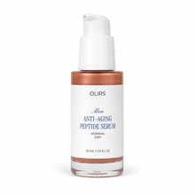 Peptide Firm-Look Serum in a sleek glass bottle for smoother, hydrated skin with anti-aging benefits.
