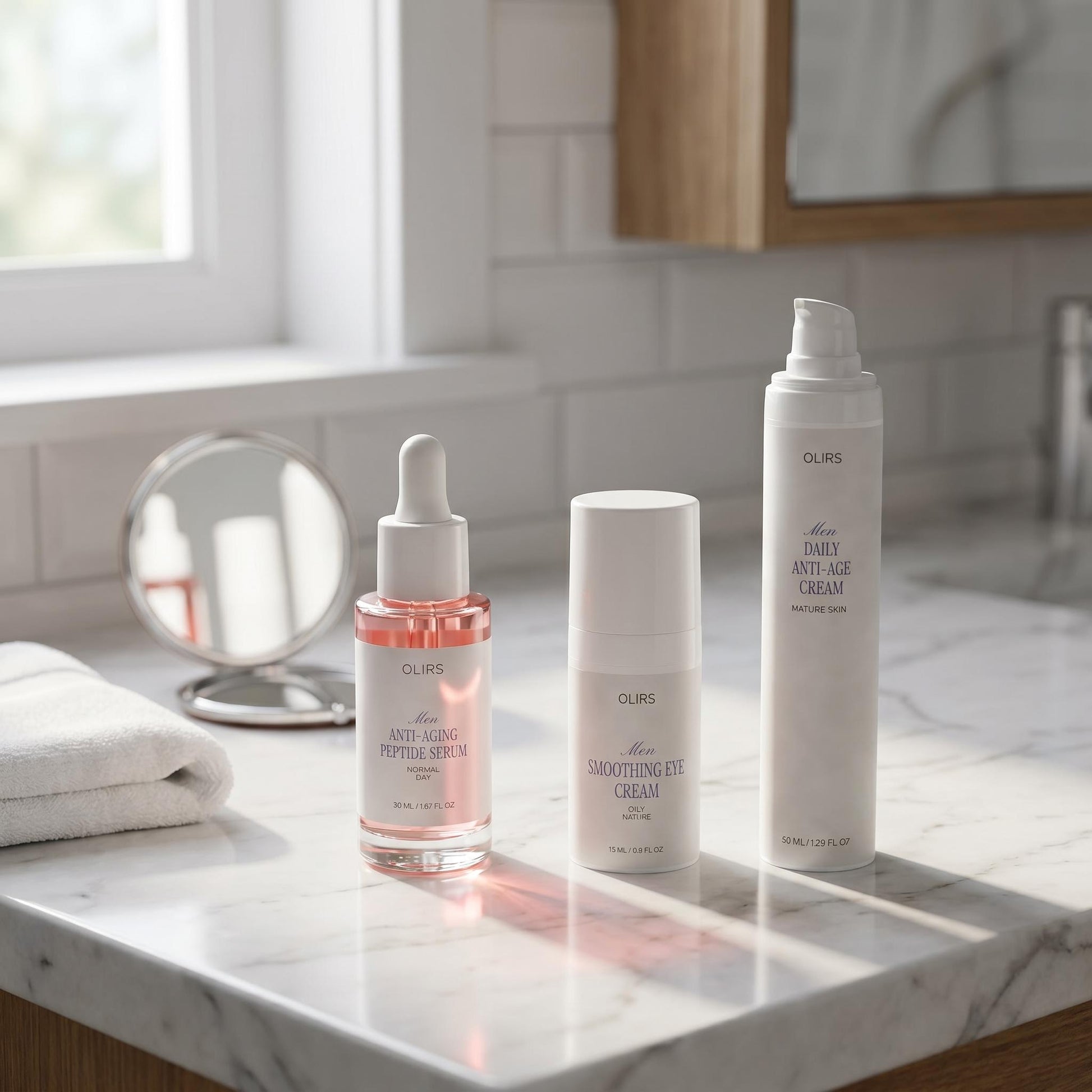 Visible Aging Defence Box includes peptide serum, eye cream, and day cream for smoother, hydrated skin.