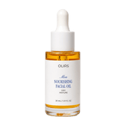 Nourishing Facial Oil in a sleek dropper bottle, designed for dry and mature skin, featuring organic oils.