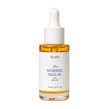 Nourishing Facial Oil in a sleek dropper bottle, designed for dry and mature skin, featuring organic oils.